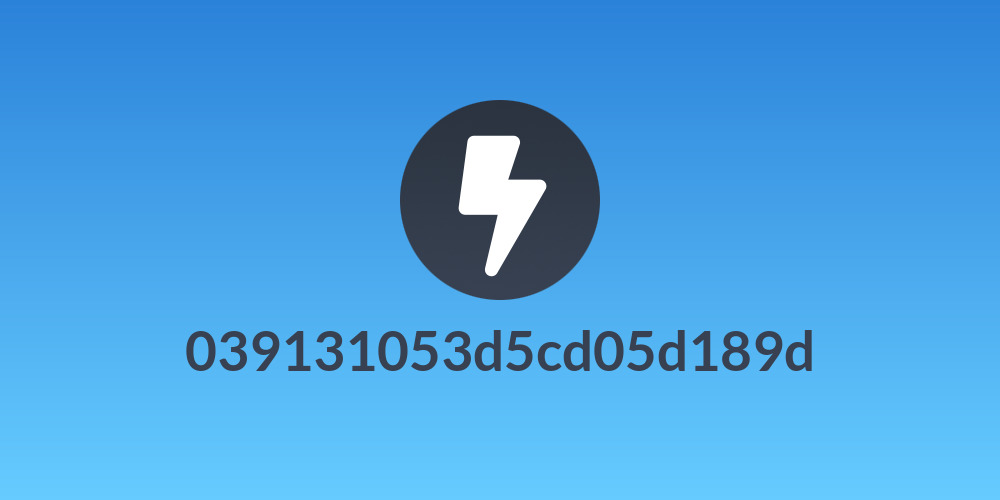 039131053d5cd05d189d