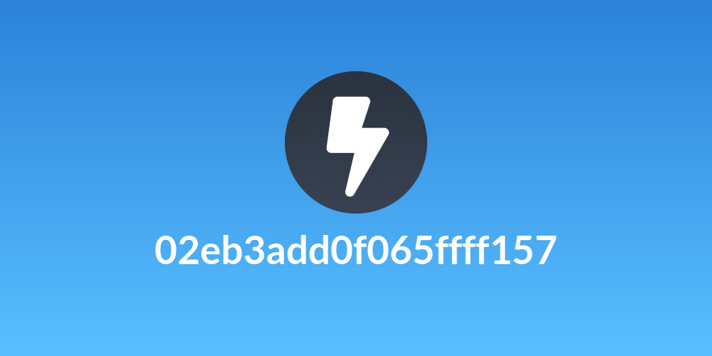 02eb3add0f065ffff157