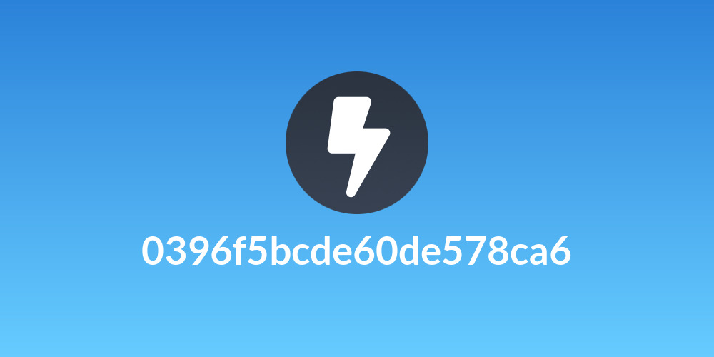 0396f5bcde60de578ca6