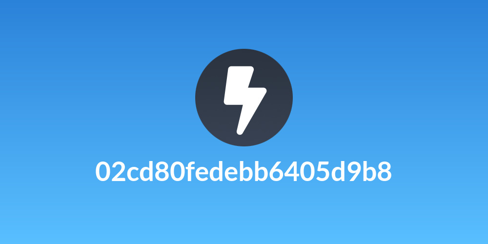 02cd80fedebb6405d9b8