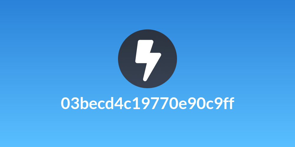 03becd4c19770e90c9ff