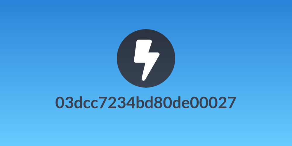 03dcc7234bd80de00027