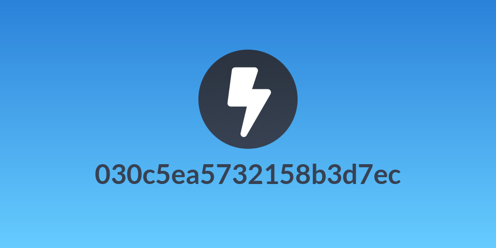 030c5ea5732158b3d7ec