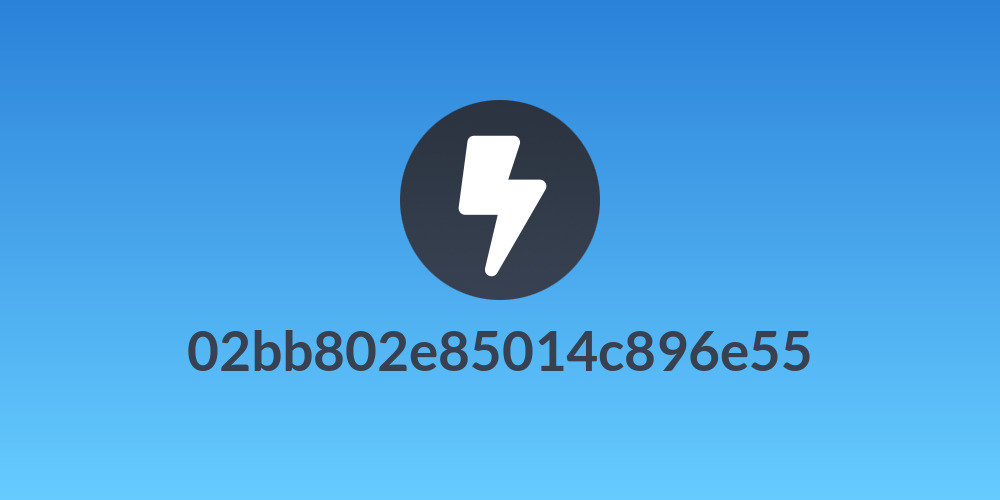 02bb802e85014c896e55