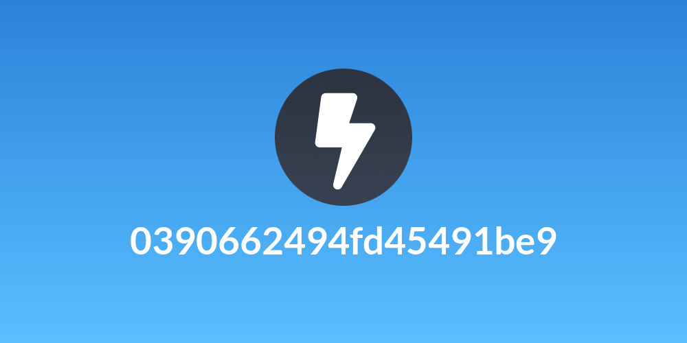0390662494fd45491be9