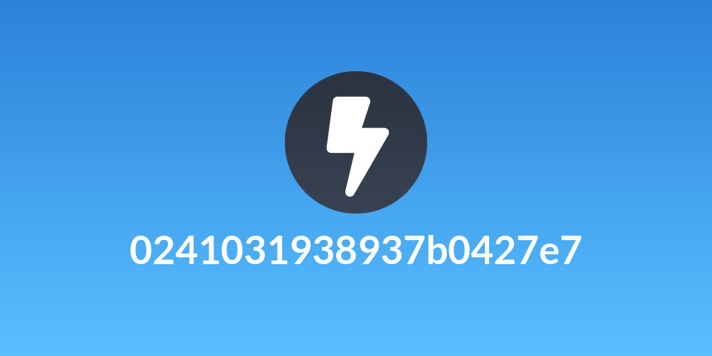 0241031938937b0427e7