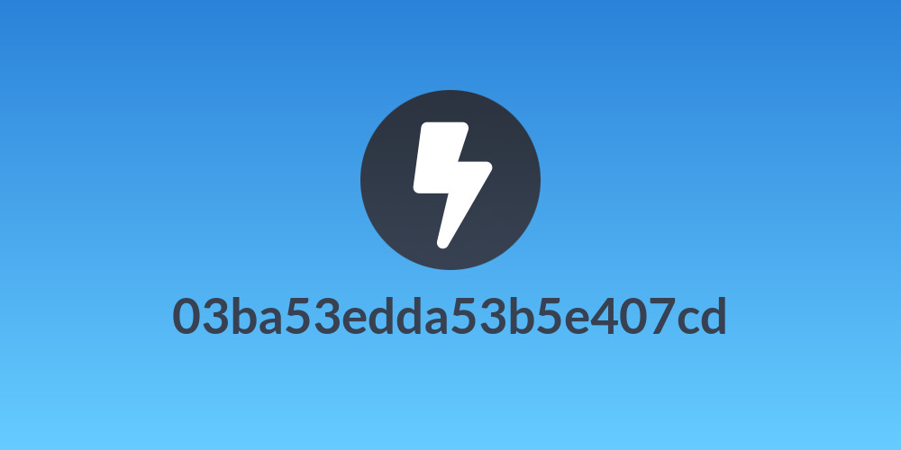 03ba53edda53b5e407cd