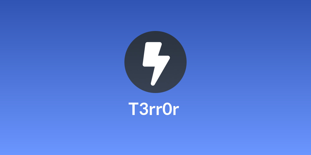 ⚡️T3rr0r ⚡️