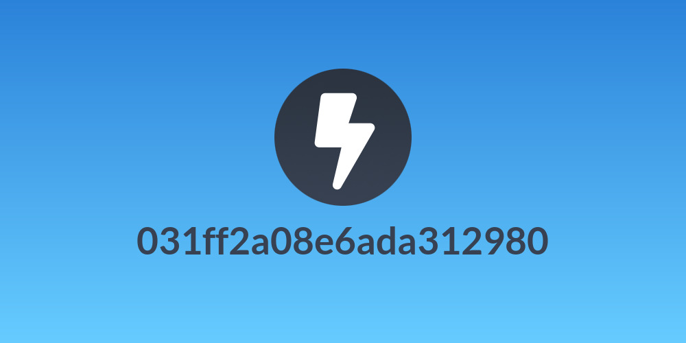 031ff2a08e6ada312980
