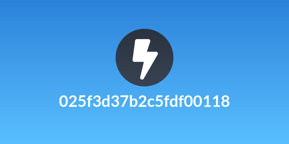 025f3d37b2c5fdf00118