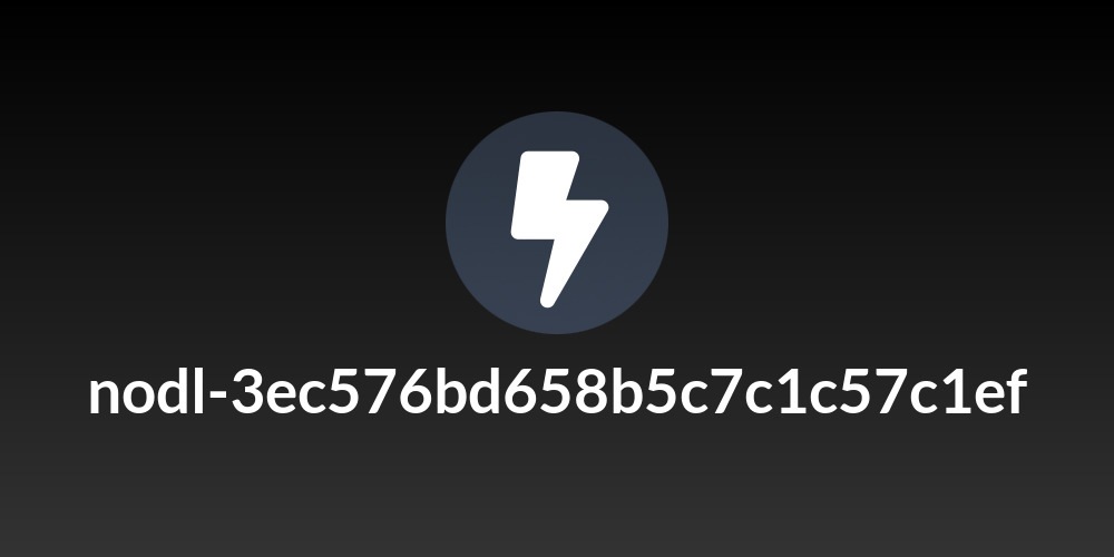 nodl-3ec576bd658b5c7c1c57c1ef