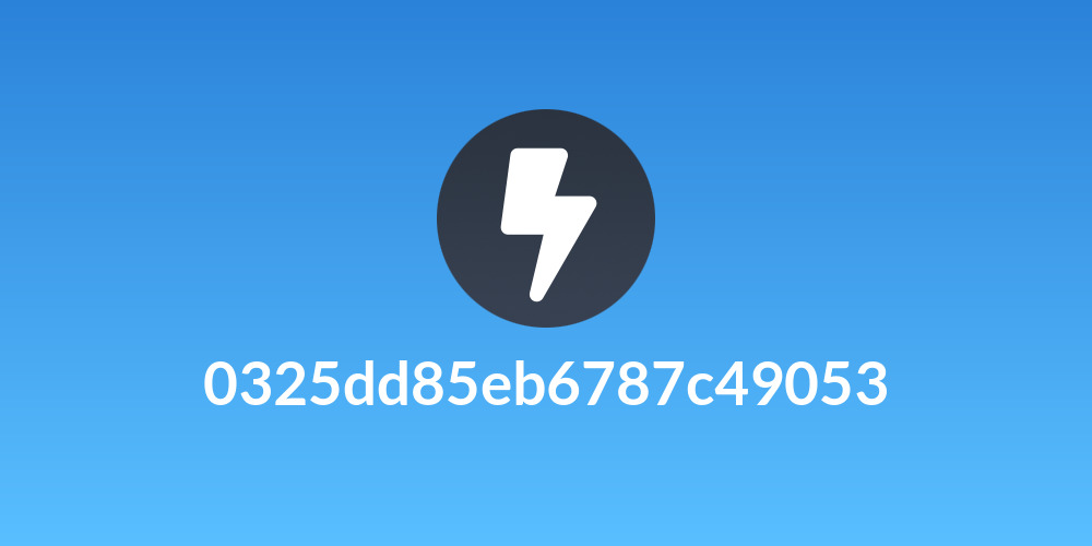 0325dd85eb6787c49053