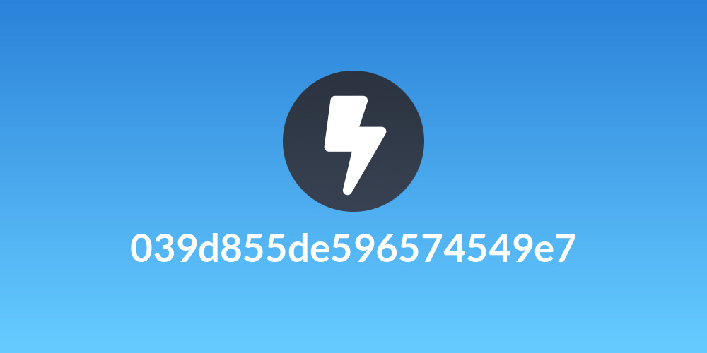 039d855de596574549e7