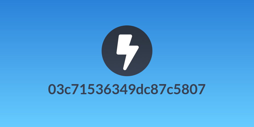 03c71536349dc87c5807