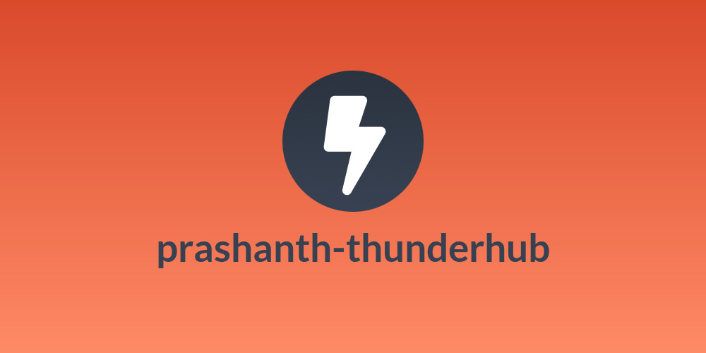 prashanth-thunderhub