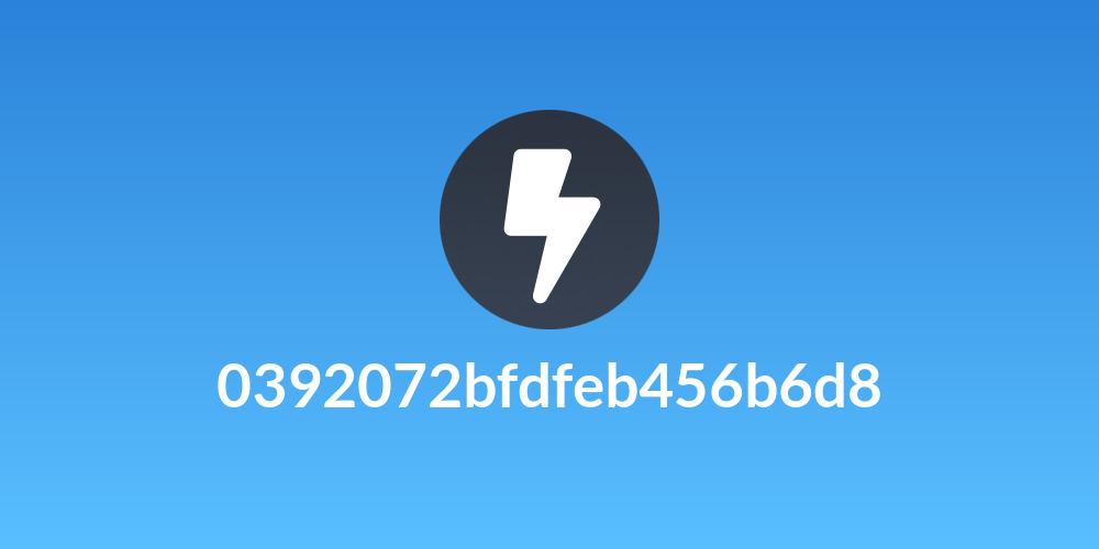 0392072bfdfeb456b6d8